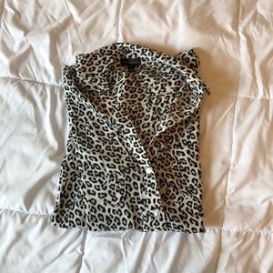 The Limited leopard print button down